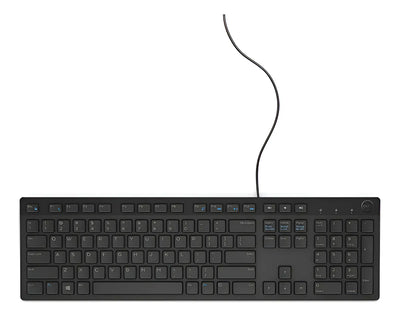 Teclado Dell KB216-BK-LTN QWERTY español latinoamérica color negro