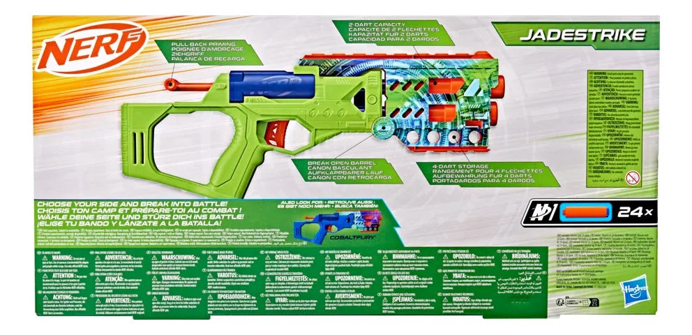 Lanzador Nerf N Series Jadestrike 24 Dardos Color Verde
