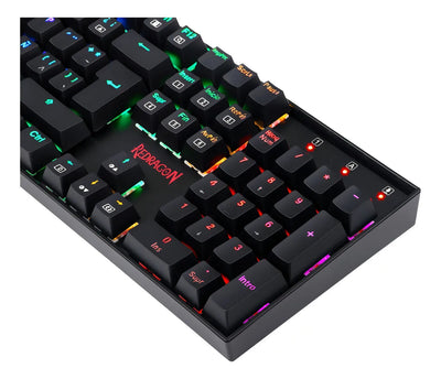 Teclado Gamer Redragon Mitra K551 Spanish Red Switch Black Teclado Negro Idioma Español España