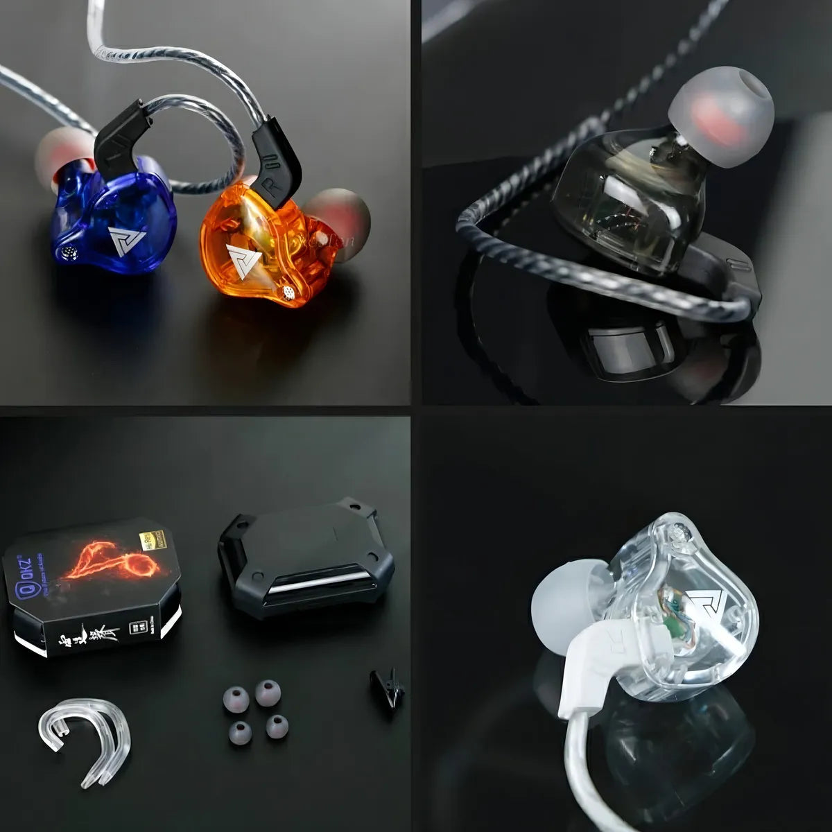 Auriculares profesionales Qkz Ak6 Full Blue Stage Return