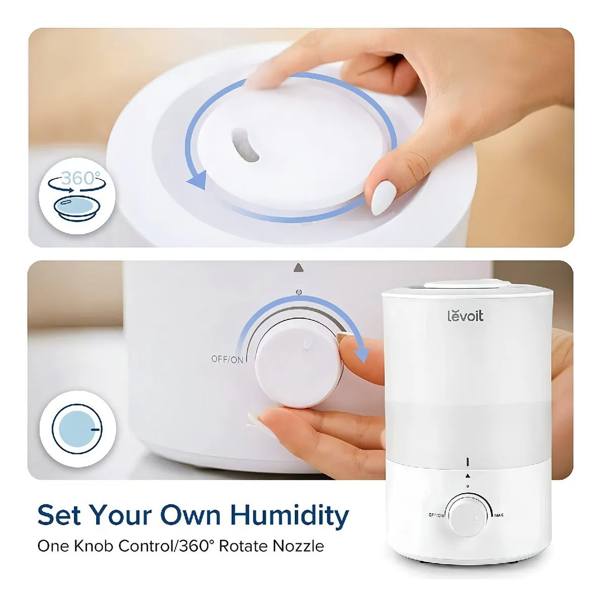 Humidificadores Levoit Para Dormitorio Habitación Grande, Hu