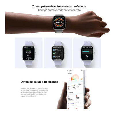 Xiaomi Redmi Watch 5, Smartwatch Llamadas Bluetooth 5atm Gnss, Gris Blanco Blanco Blanco