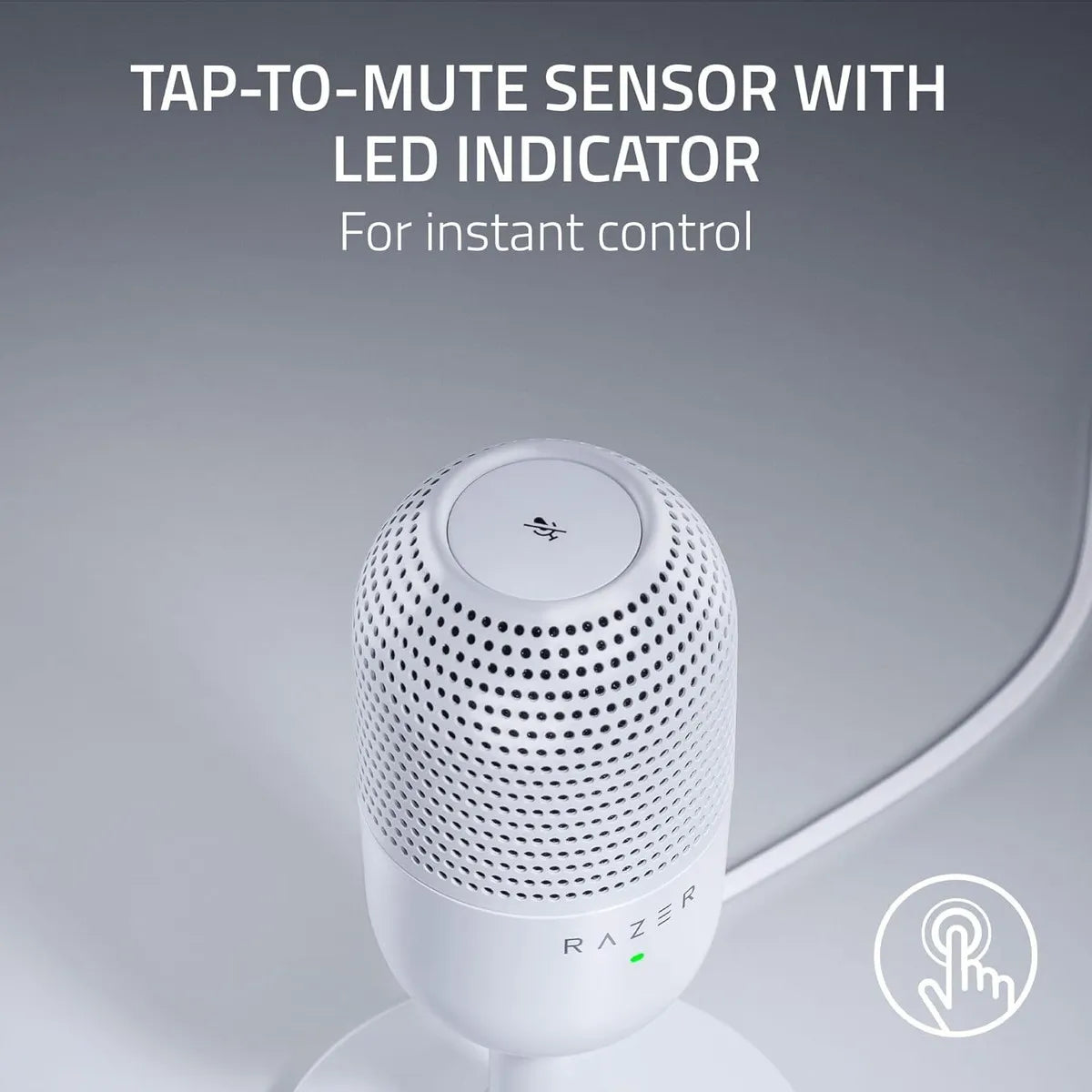 Micrófono Razer Seiren V3 Mini Ultra Compacto Usb Color Blanco
