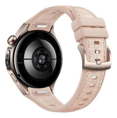 Smartwatch Huawei Watch 5 42mm Beige Esim, Gps, Wifi Bisel Negro Diseño de la malla Compuesto