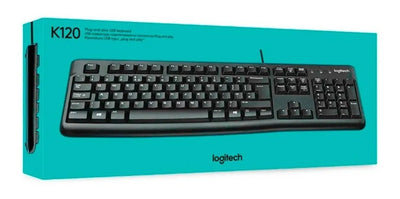 Teclado Logitech QWERTY Membrana español color negro