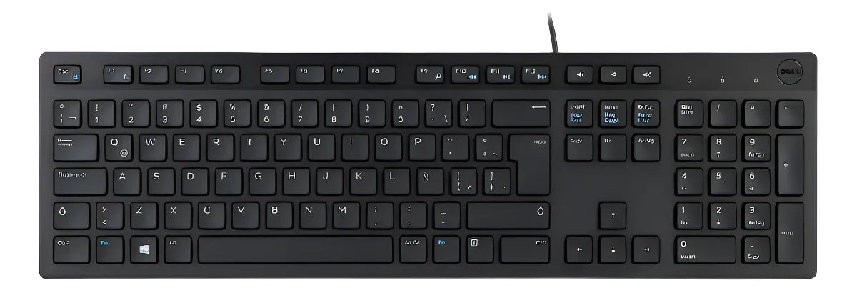 Teclado Dell KB216-BK-LTN QWERTY español latinoamérica color negro