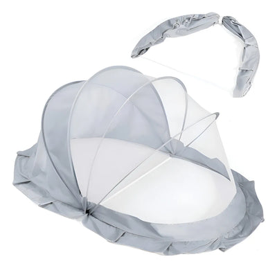 Mosquitero De Bebé Toldillo Mosquitos Portátil Plegable Gris