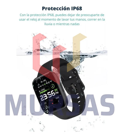 Reloj Smartwatch Deportivo Redes Sociales Llamadas Táctil Negro