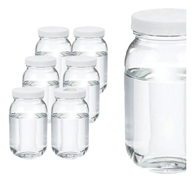 6 Frascos Envase Vidrio Almacenar Leche Materna 8 Oz
