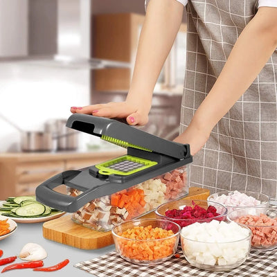Mandolina Cocina Profesional Cortador Vegetales 14 Piezas Negro