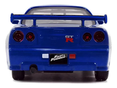 Brian´s Nissan Skyline Gt-r Rápido Y Furioso 1:32 Jada Color Azul Rey