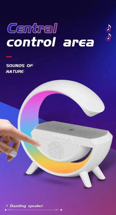 Bocina Bluetooth Altavoz Cargador Inalámbrico Led Rgb