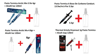 Pasta Termica Arctic Mx-4 2g 2019 Sellada + Alcoh Isop 120ml