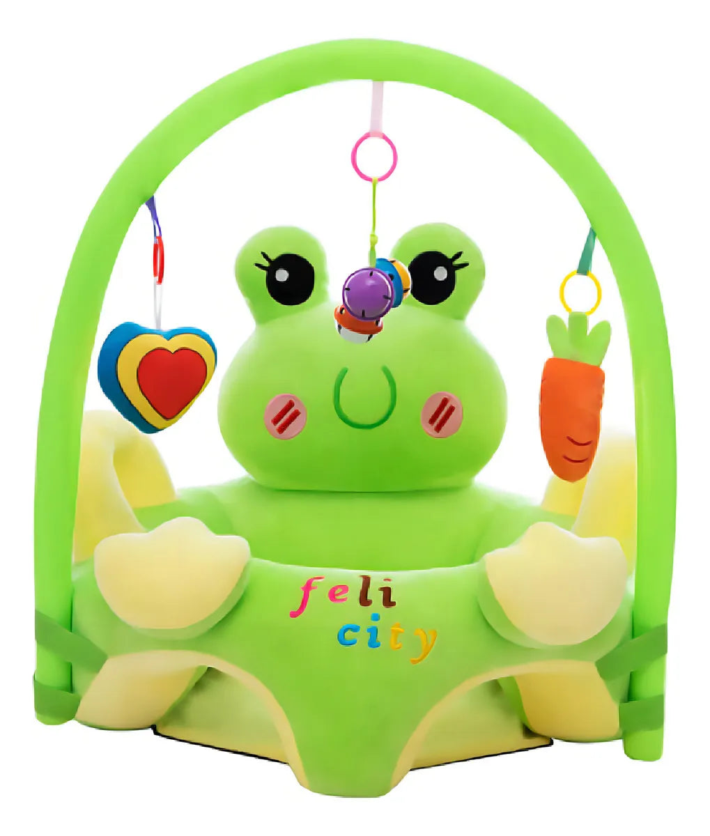 Sofá Almohada Asiento Cojin Silla Rana Aprender Sentar Portátil Felpa Suave Fácil Limpiar Seguro Cómodo Apoyo Perfecto Lindo Soporte Estable Mantener Postura Diseño Práctico Diversión Interactiva Bebé
