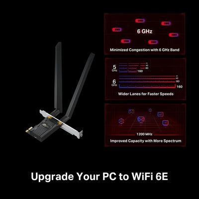 Tp-link Archer Txe72e Adaptador Pcie Axe5400 Wi-fi 6e Bt5.3