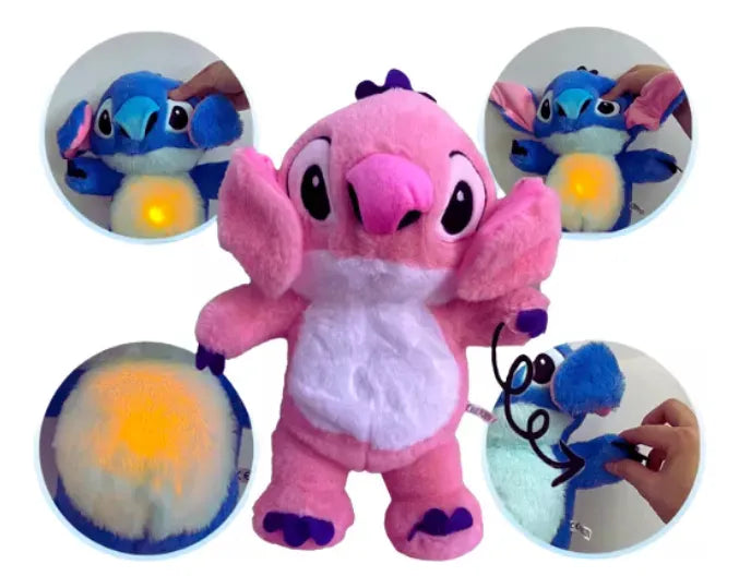 Stitch Juguete Que Respira, Alivia La Ansiedad Con Sonido Color Azul