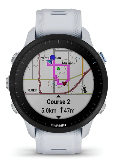 Reloj Garmin Gps Forerunner 955 Triatlón Blanco Color Del Bisel Negro