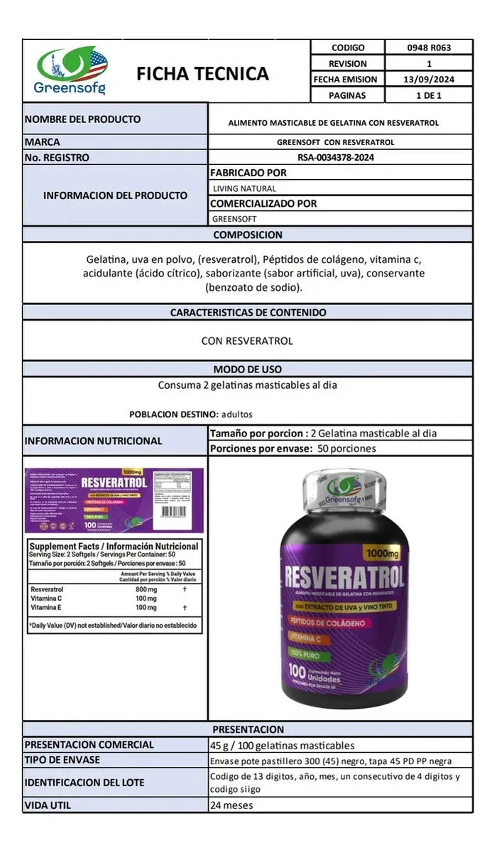 Resveratrol X2 + Regalo Resveratrol