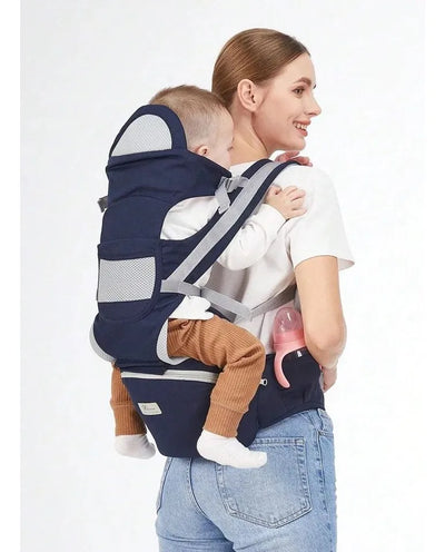 Cargador Silla Ergonomico Multiposiciones Para Bebes Baby On Color Azul oscuro