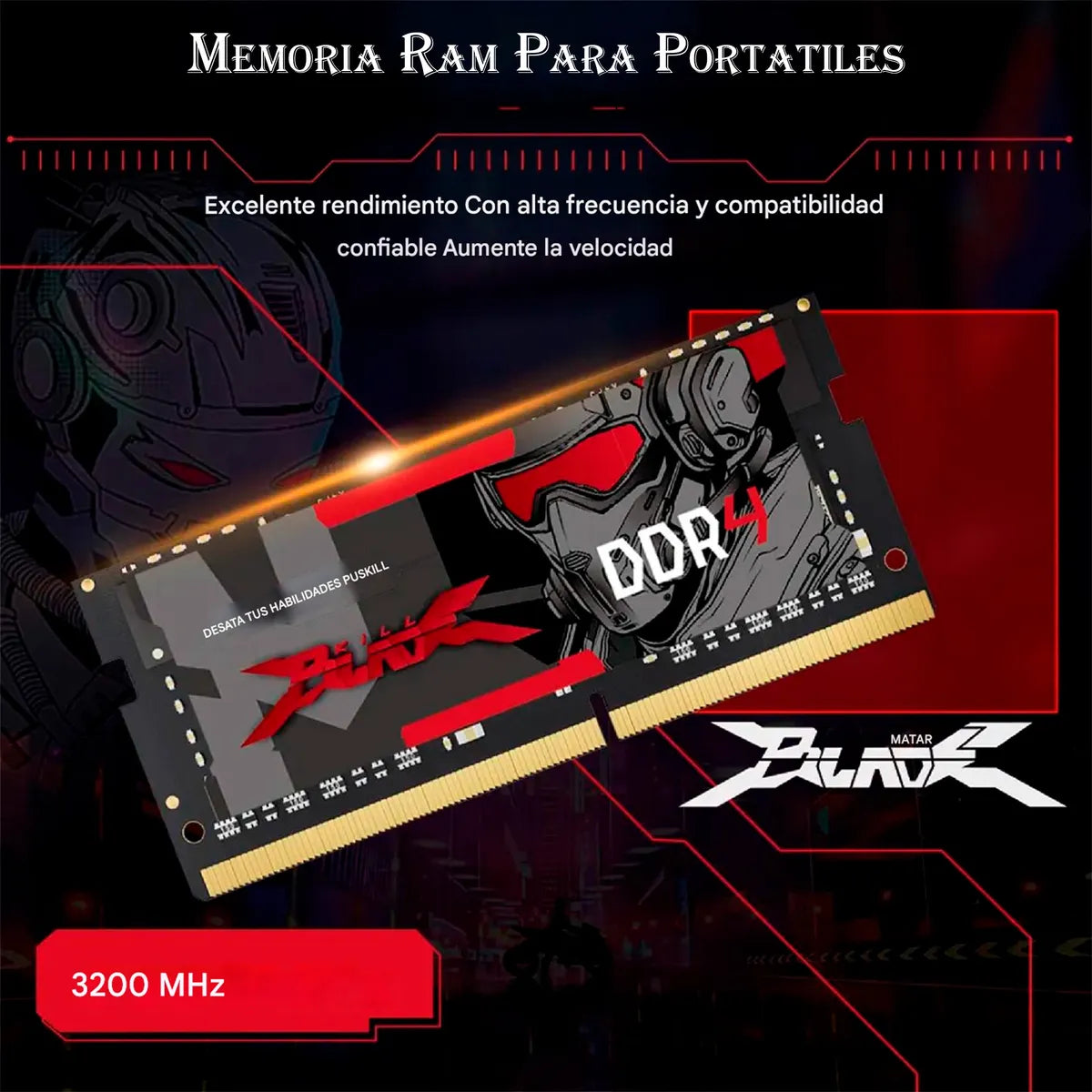 Memoria Ram Ddr4 Portatil 16gb 3200mhz Pc Gamer Laptop Puski