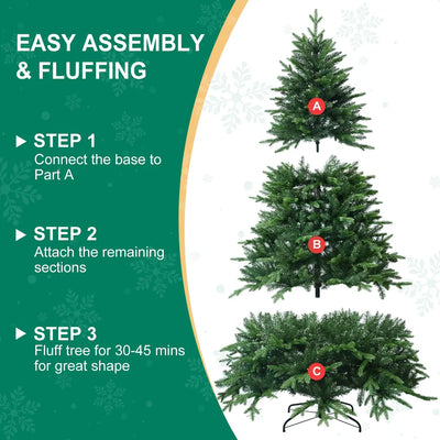 Treepool Arbol De Navidad Artificial De 7 Pies Con Puntas De