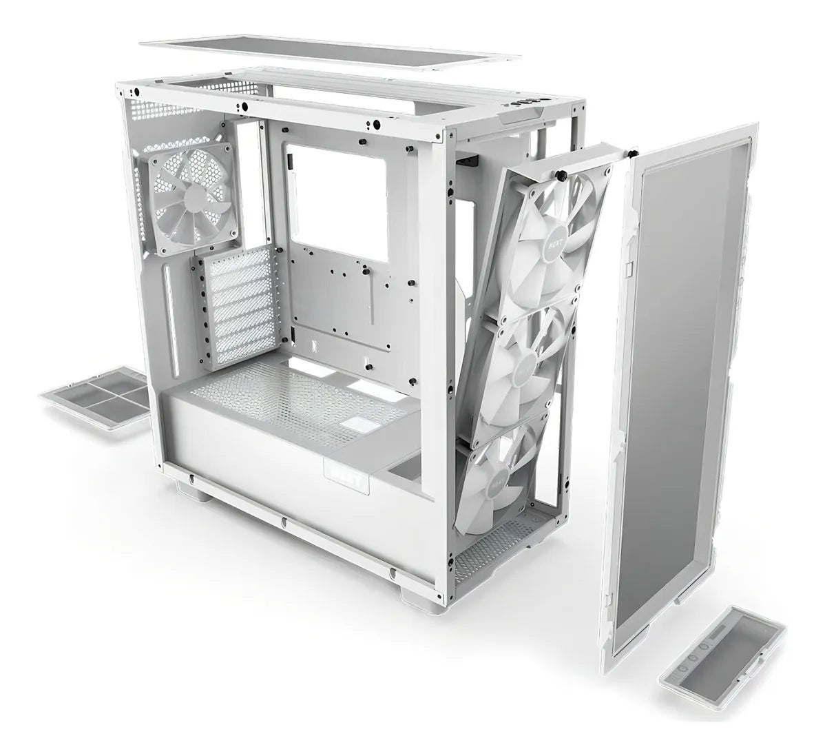 Gabinete Gaming Nzxt H7 Flow Rgb Cm-h71fw-r1 Atx Color Blanco