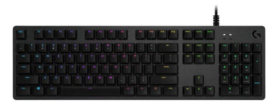Teclado gamer Logitech G Serie G QWERTY GX Blue inglés US color carbón con luz RGB