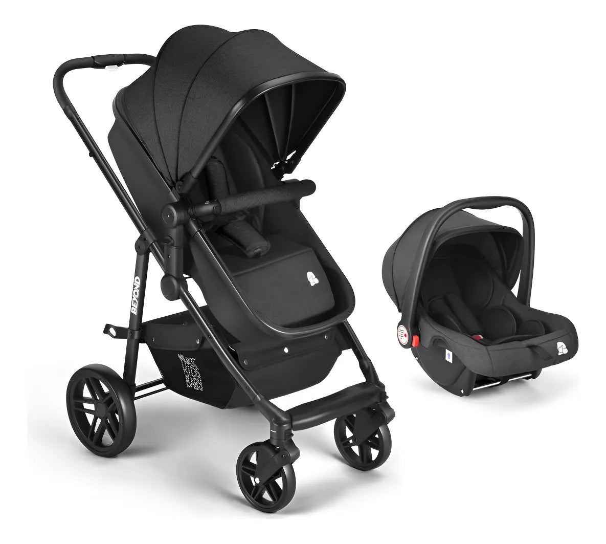 Coche Moises Y Travel System Beyond Negro 2 En 1