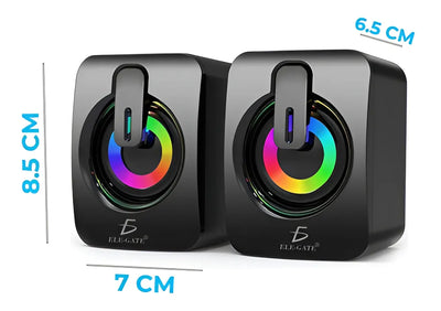 Bocina Para Computadora O Laptop Con Luz Led Rgb
