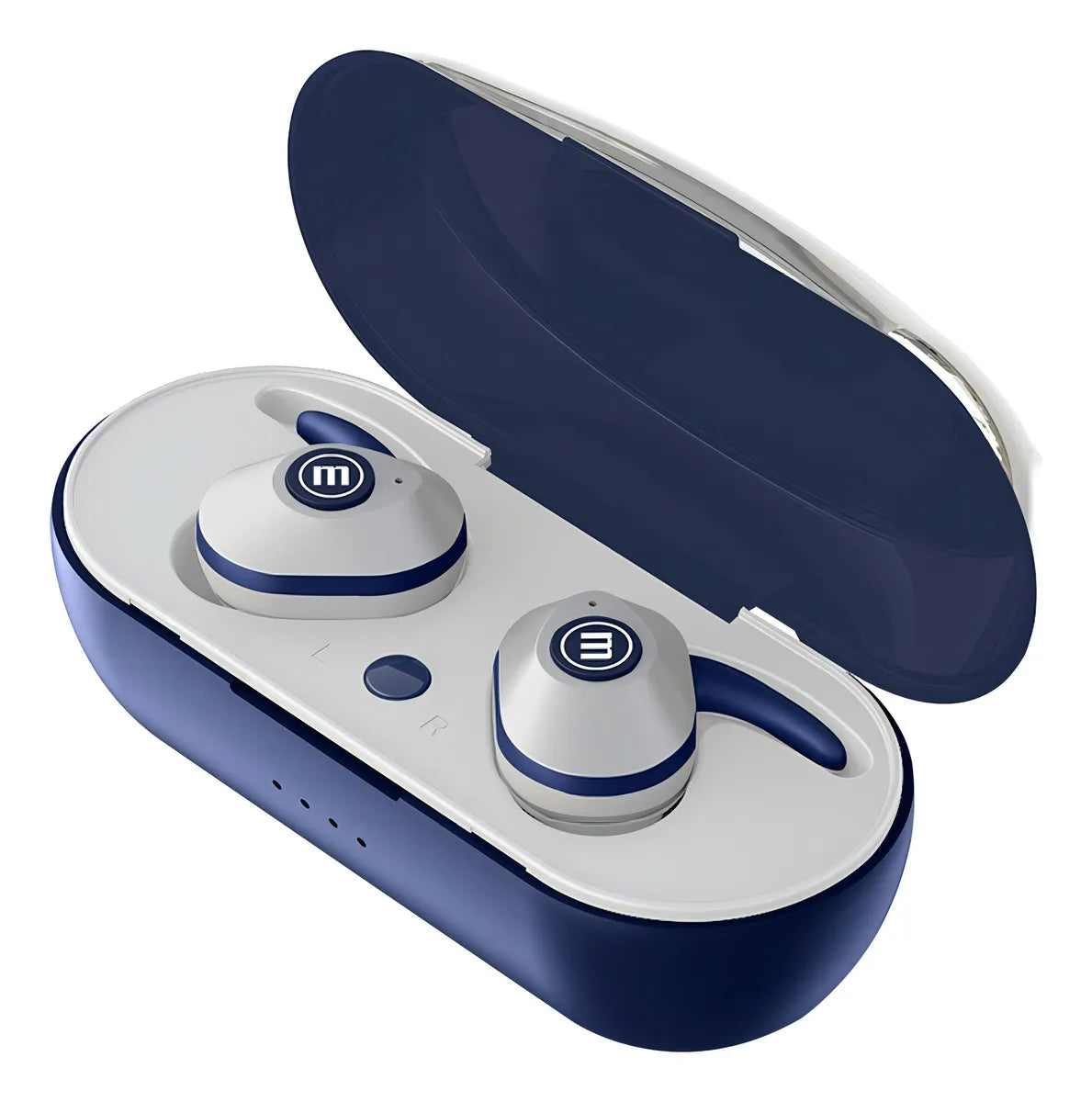 Audifo Maxell Mini Duo Tws Eb-btmini Bt Earbuds Blu/white Color Azul Luz Azul Claro