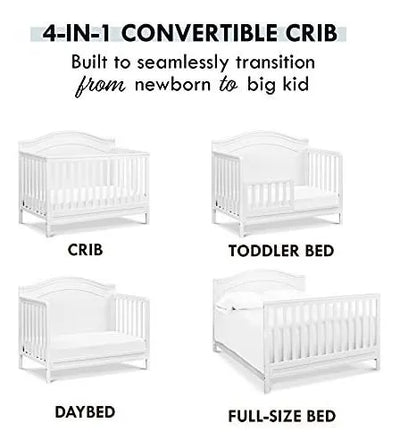 Cuna Convertible Davinci Charlie En Blanco