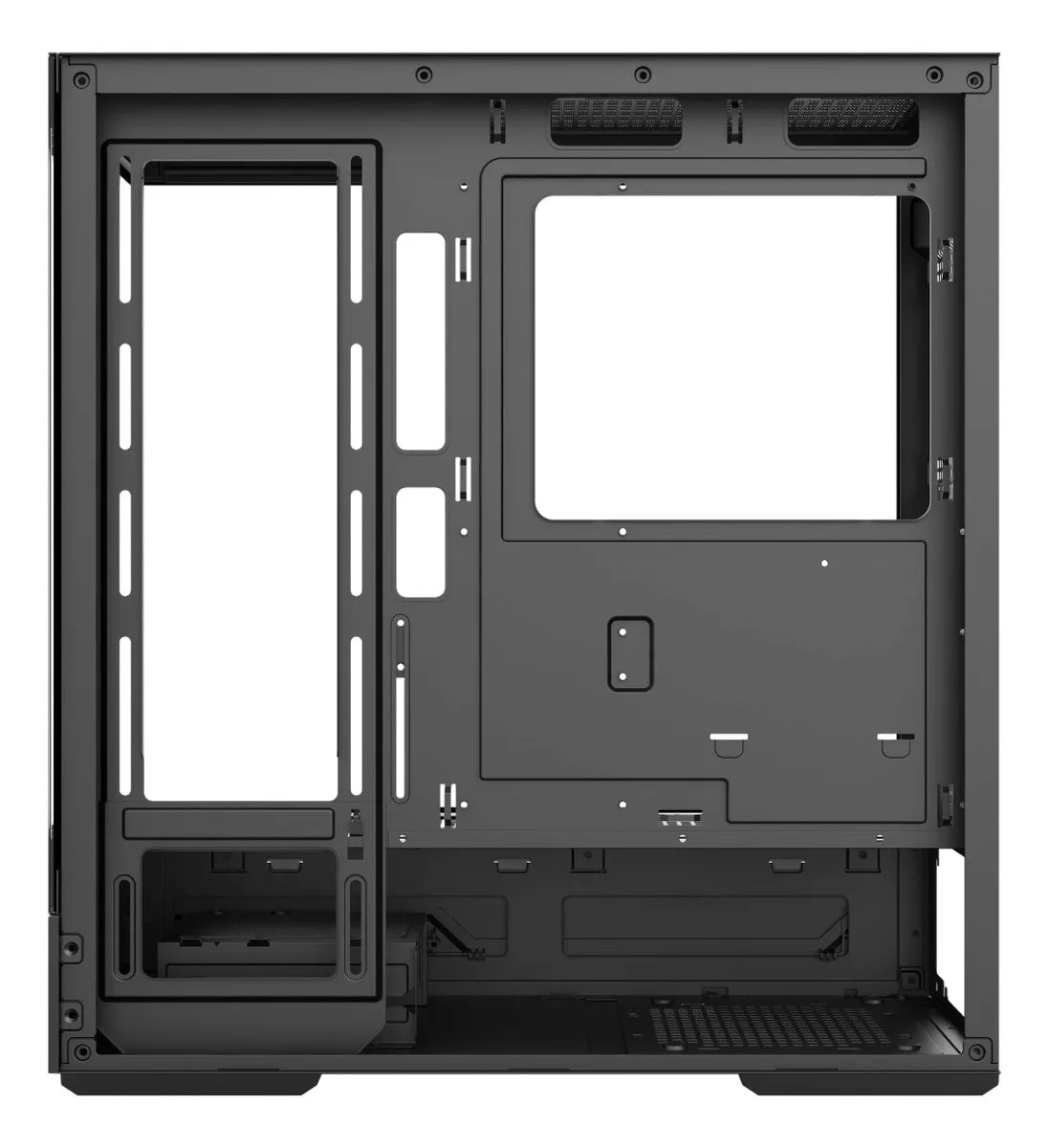 Gabinete Gamer Iceberg Crystal Gx Black X4 Fans Argb Usb C Negro
