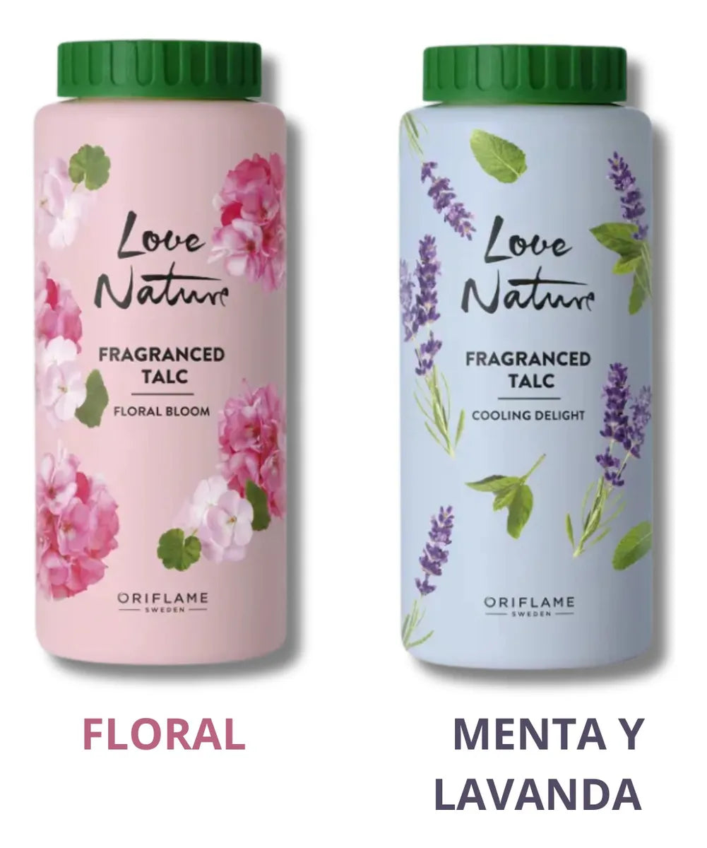 Set X2 Talcos Para Cuerpo Perfumados Lavanda Y Floral