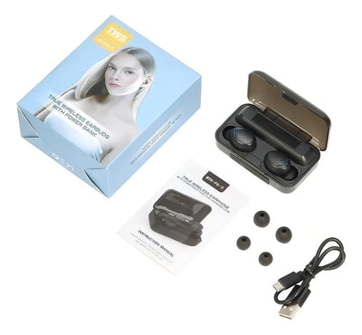 Fone de ouvido in-ear sem fio TWS F9-5 BTH-F9-5 negro