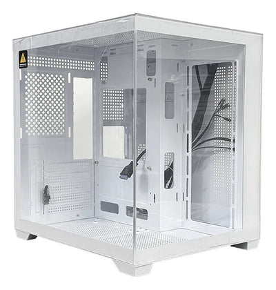 Gabinete Chasis Para Pc Gamer Pecera Argb Blanco + 3 Cooler