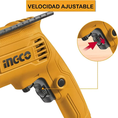 Ingco UID6808 taladro percutor 1/2 110/V120V60HZ 680W 0-3000RPM color amarillo.