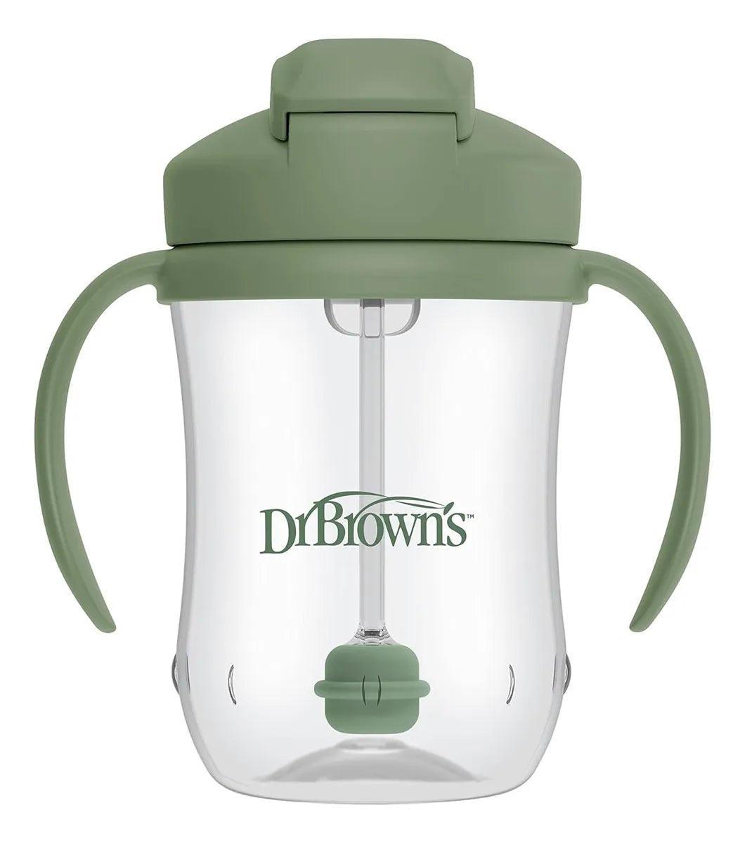 Vaso Entrenador Pitillo Dr. Brown's 9 Onz Verde Animalito
