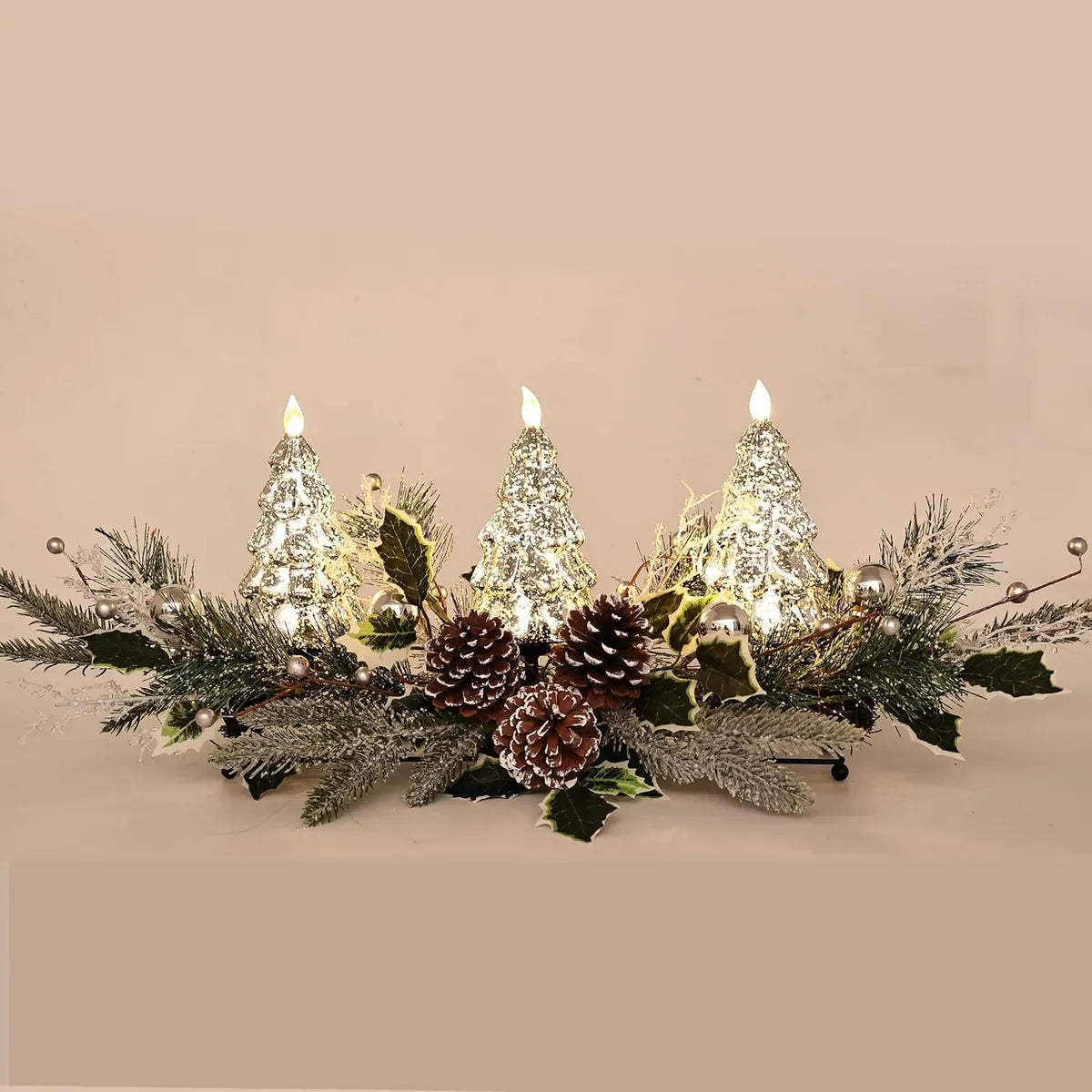 Centro De Mesa Navideño Ultra Elegante Con Luces Led