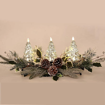 Centro De Mesa Navideño Ultra Elegante Con Luces Led