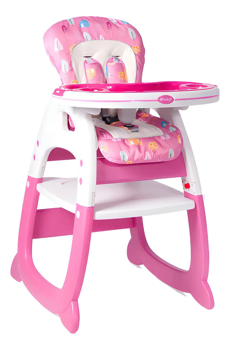 Silla Comedor 2 En 1 Ebaby 625 Color Pink Forest