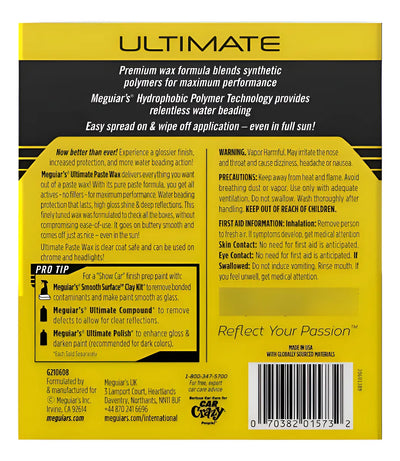 Meguiars Ultimate Paste Wax Cera Sintética Premium 450gr