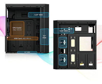 Zalman T6 Atx Mid Tower - Carcasa Para Computadora De Computadora, Ventilador Preinstalado De 120 Mm, 5.25 Odd, Usb 3.0, Diseño De Malla Estampada, Matx Itx Para Estación De Trabajo De Juegos, Color