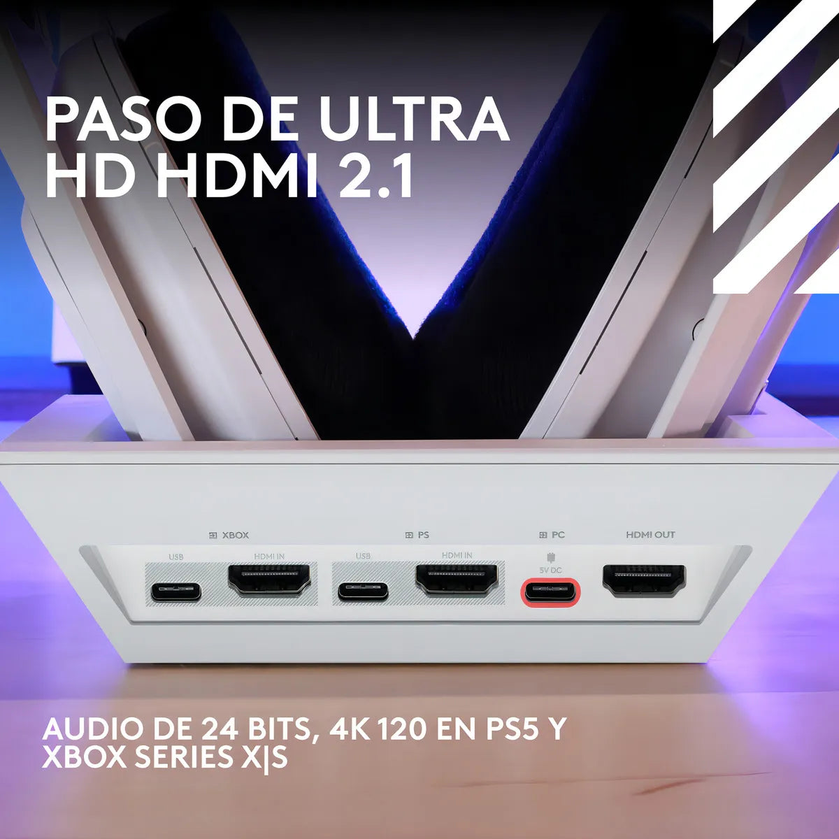 Audifono Gamer Astro A50 X Lightspeed Wireless con base White Color Blanco