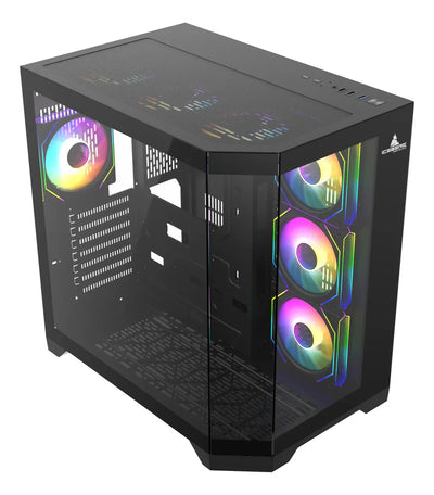 Chasis Iceberg Crystal Edge Negro X7 Fan Argb Maxi Infinity