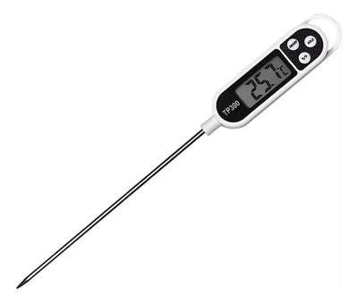 Termometro Digital Alimentos Comida Sonda Carnes Temperatura Color Blanco