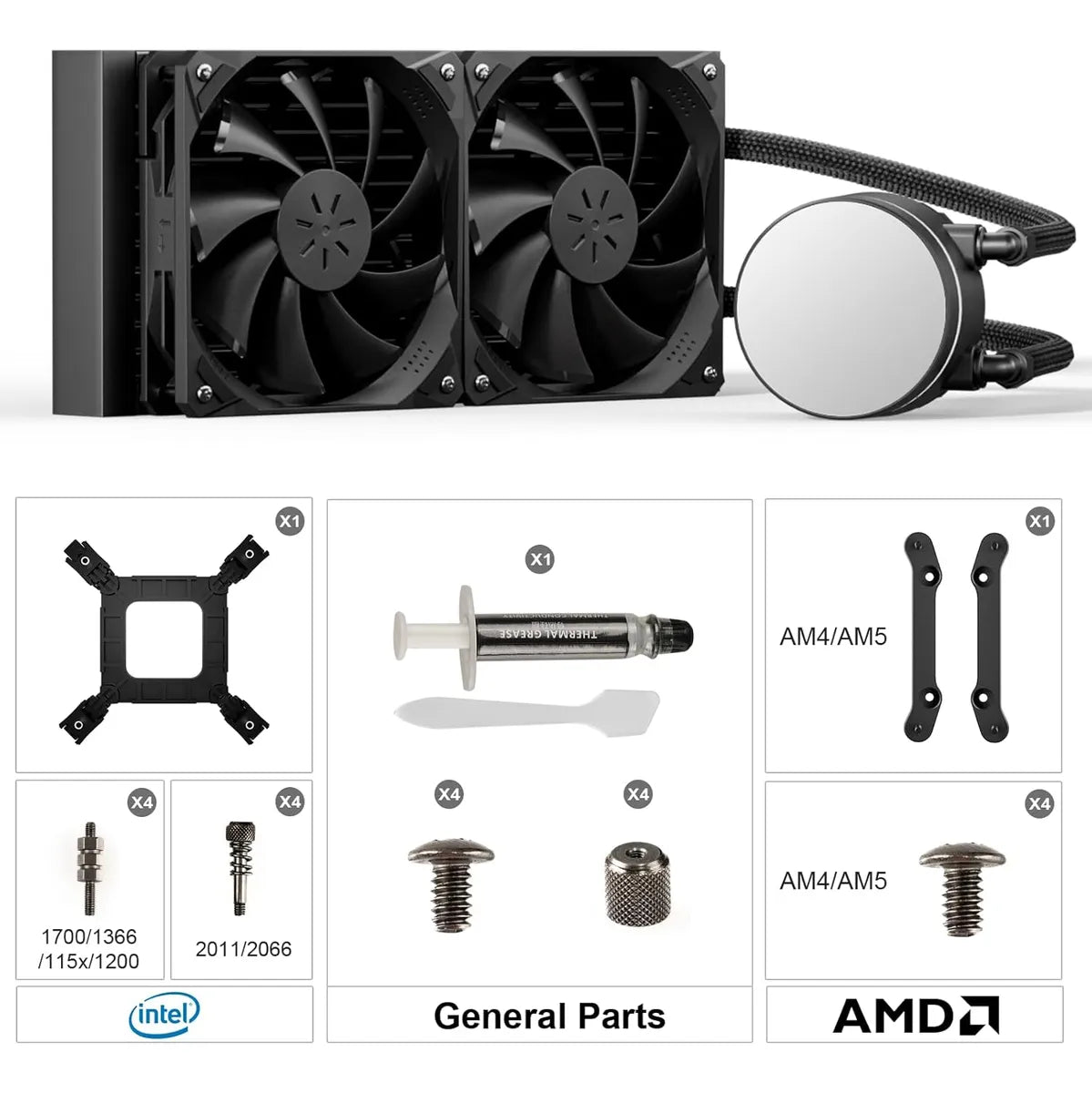 Refrigeración Líquida Aio 240 Mm Uphere Negro