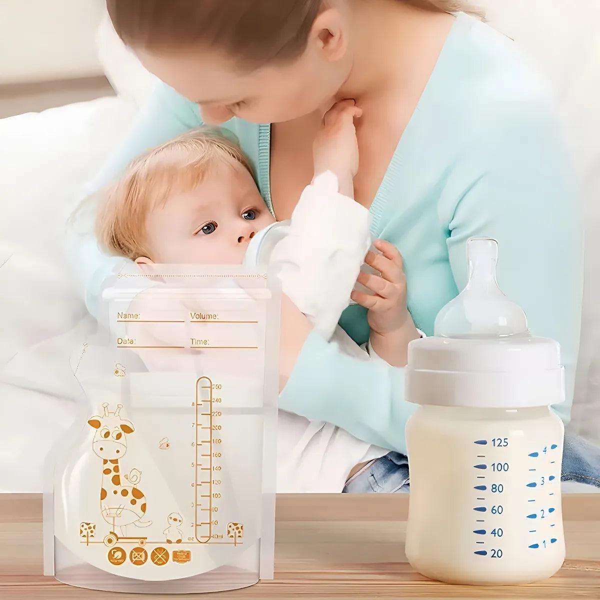 Bolsas Para Almacenar Leche Matern 50 Pcs Con Bolígra