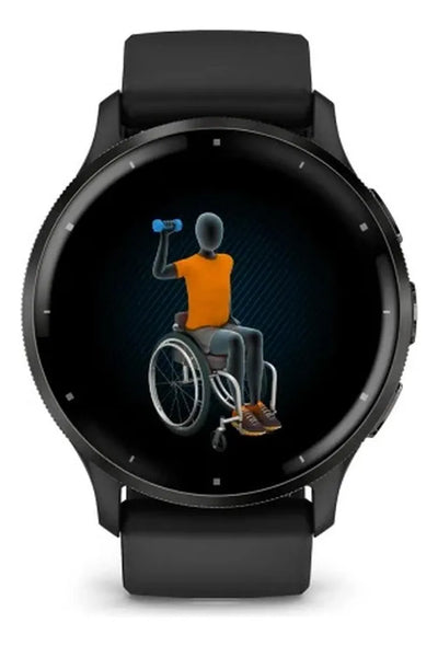Reloj Gps Garmin Venu 3, 45mm, Color Negro Diseño de la malla Quick release