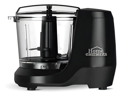 Picatodo Mini Procesador De Alimentos Home Elements 350ml Color Negro