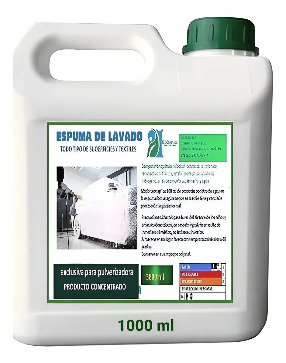 Espuma Para Lavado Automotriz Tipo Nieve Concentrada Litro